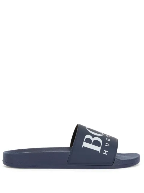 BOSS logo-print pool slides