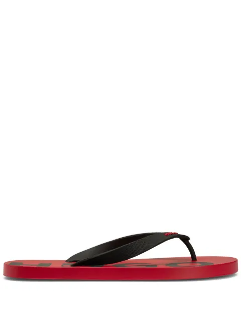 HUGO logo-lettering flip-flops