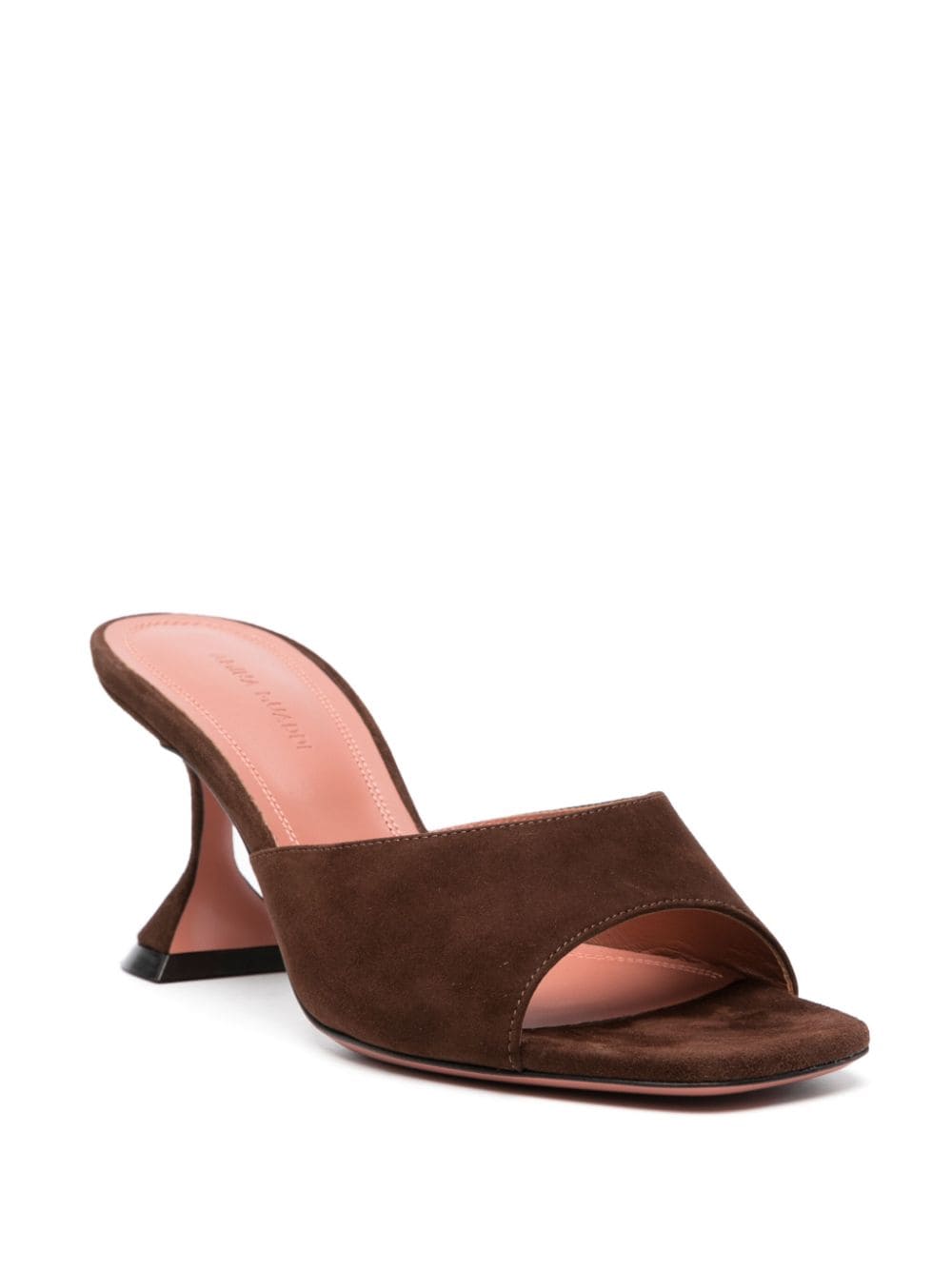 Amina Muaddi Lupita 60mm suede mules - Bruin