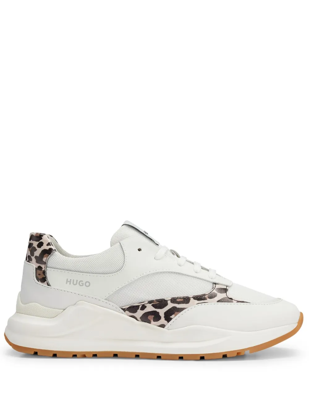 HUGO Tênis com padronagem de leopardo | Branco | Image 1