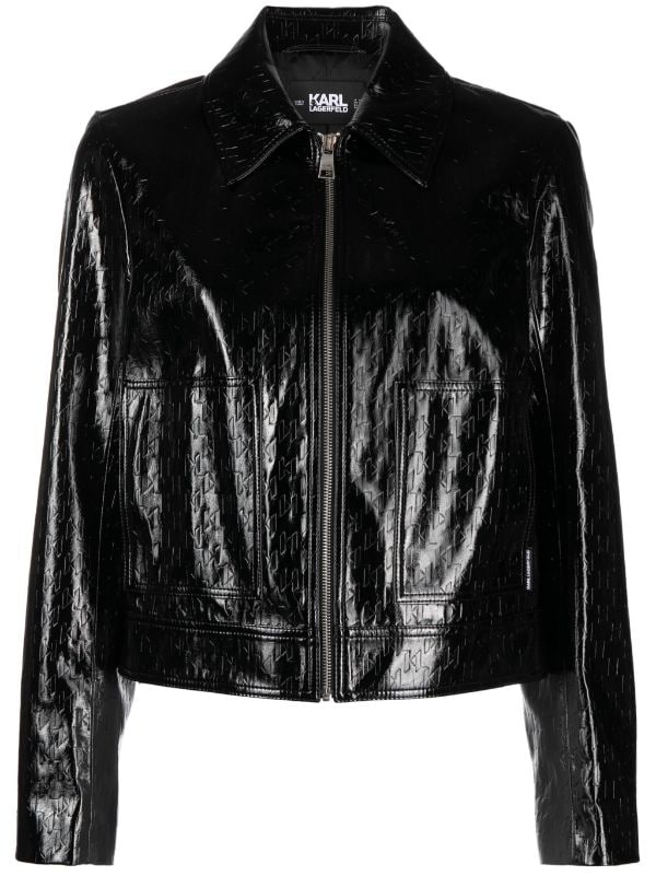 Karl Lagerfeld monogram-print Denim Jacket - Farfetch