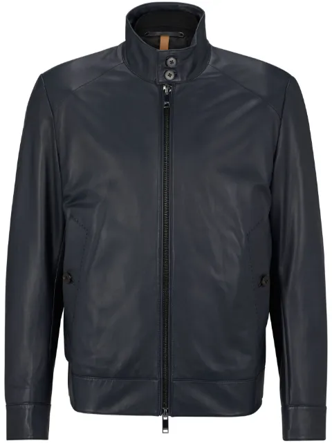 BOSS zip-up leather jacket