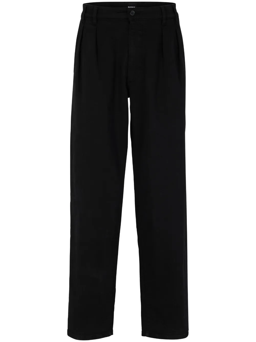 BOSS Calça cenoura com pregas | Preto | Image 1