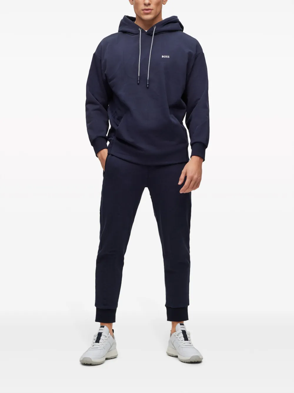 BOSS Trainingsbroek met geborduurd logo Blauw