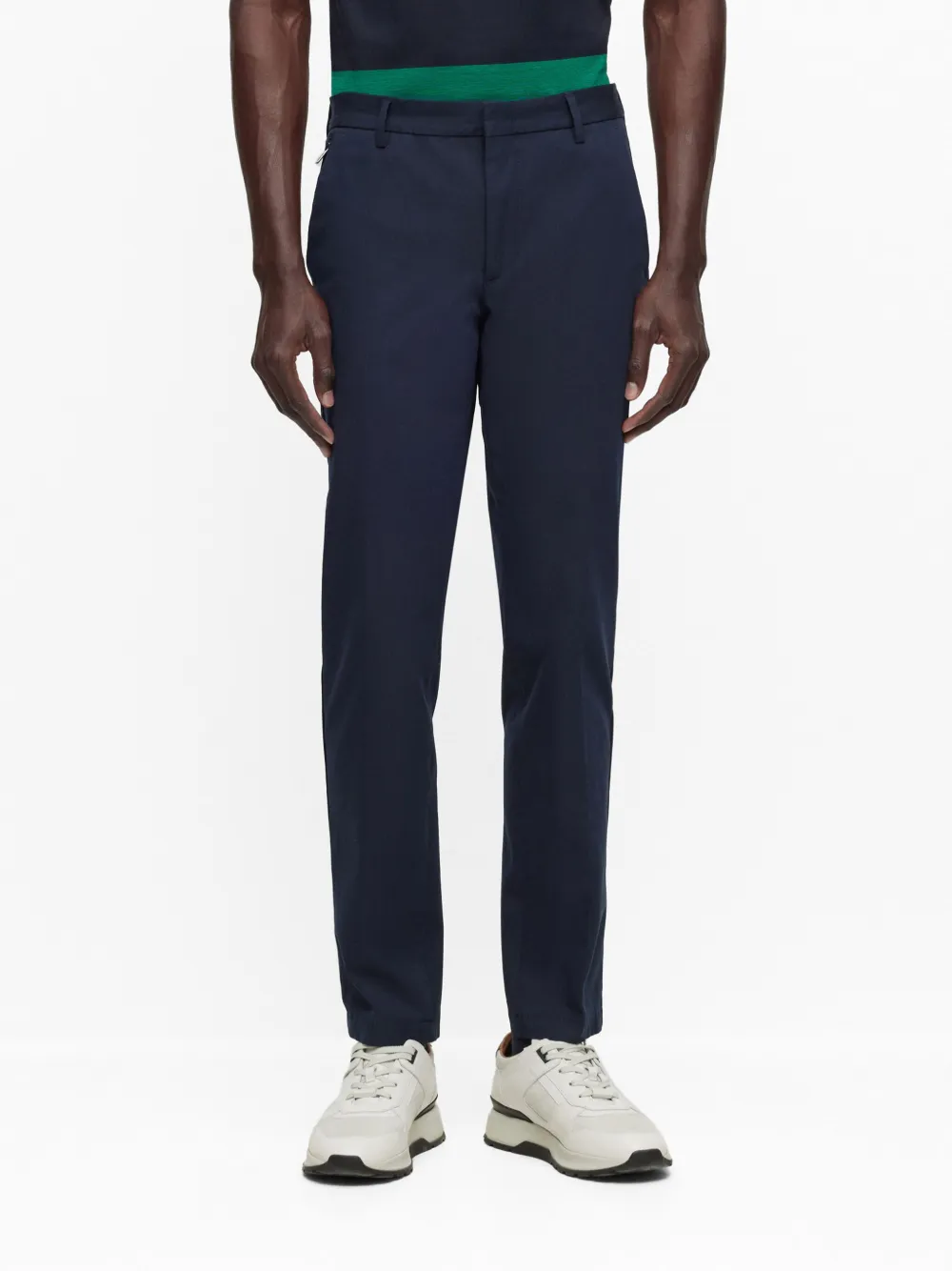 BOSS Pantalon met verborgen sluiting Blauw