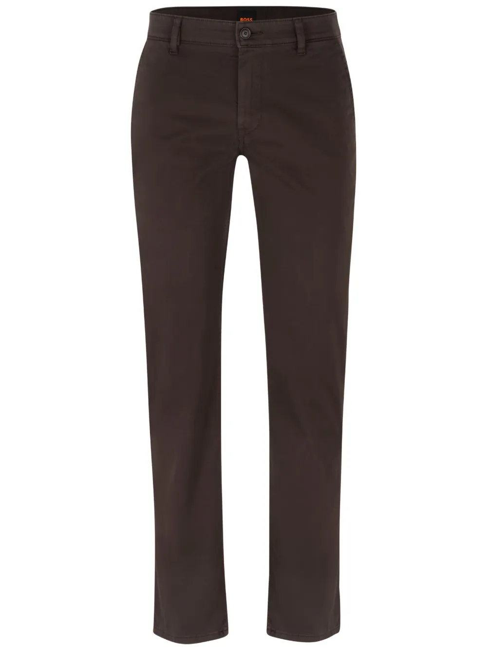 BOSS Calça cenoura com patch de logo | Marrom | Image 1