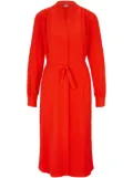 BOSS tied-waist midi shirtdress - Orange