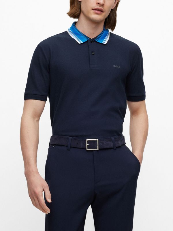 Lacoste ribbed outlet collar polo