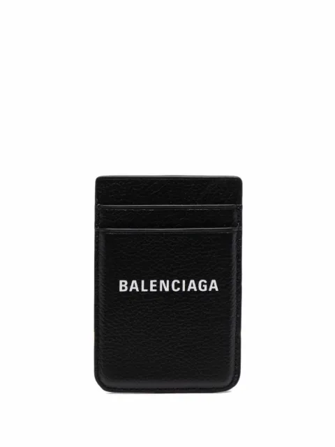 Balenciaga Cash magnetic leather card holder