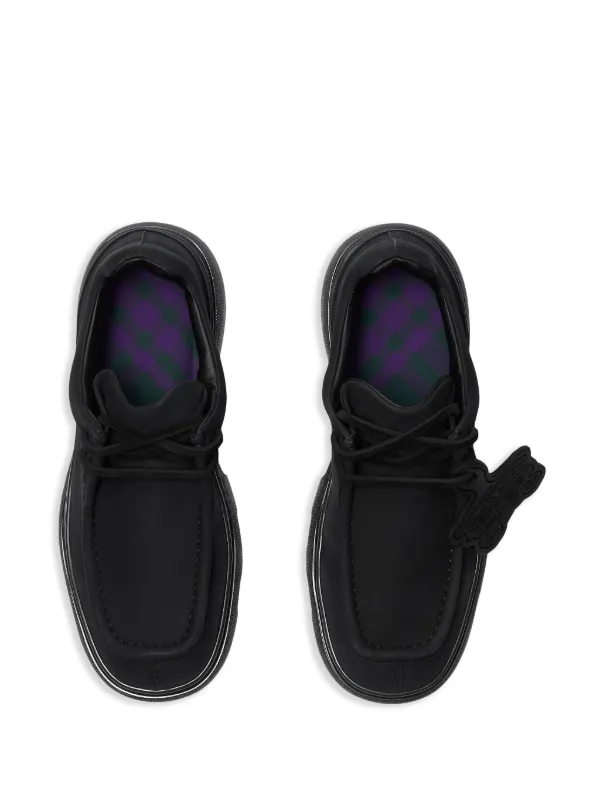SALE【BURBERRY】Black☆Burton レザー ロートップスニーカー Luxury men's sneakers - Burberry Arthur black leather and