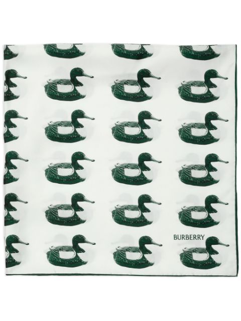 Burberry animal-print silk scarf Men