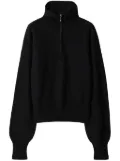 Burberry half-zip wool jumper - Black