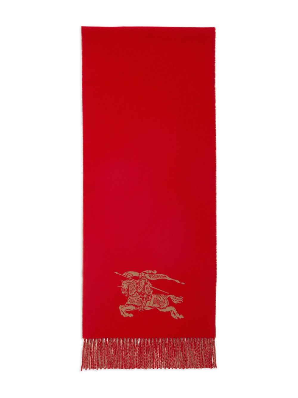 Burberry Equestrian Knight cashmere scarf - Rood