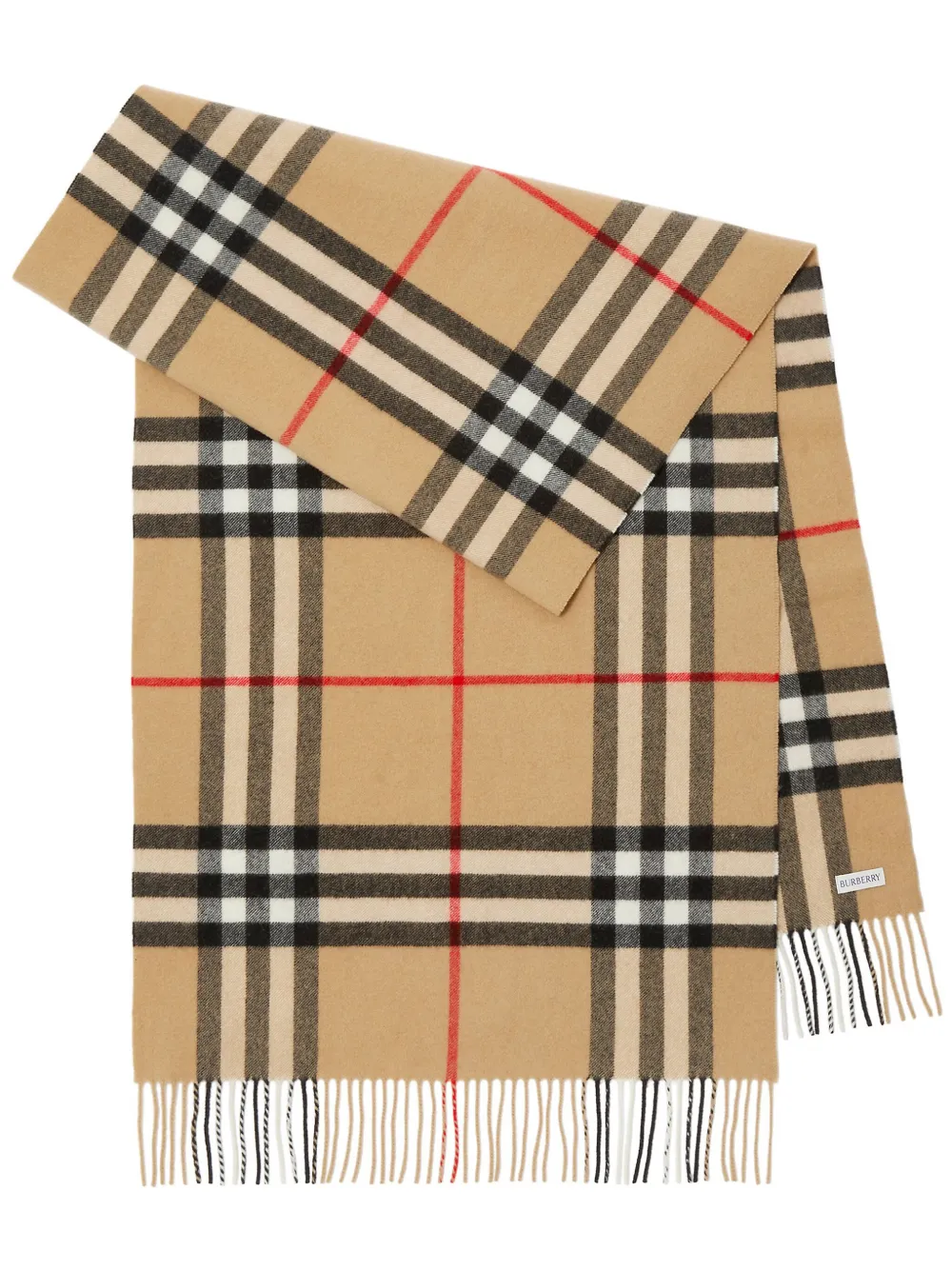 Shop Burberry Nova-check Cashmere Scarf In Neutrals