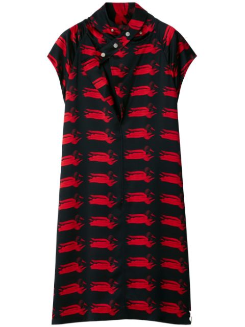 Burberry duck-print sleeveless silk dress Women