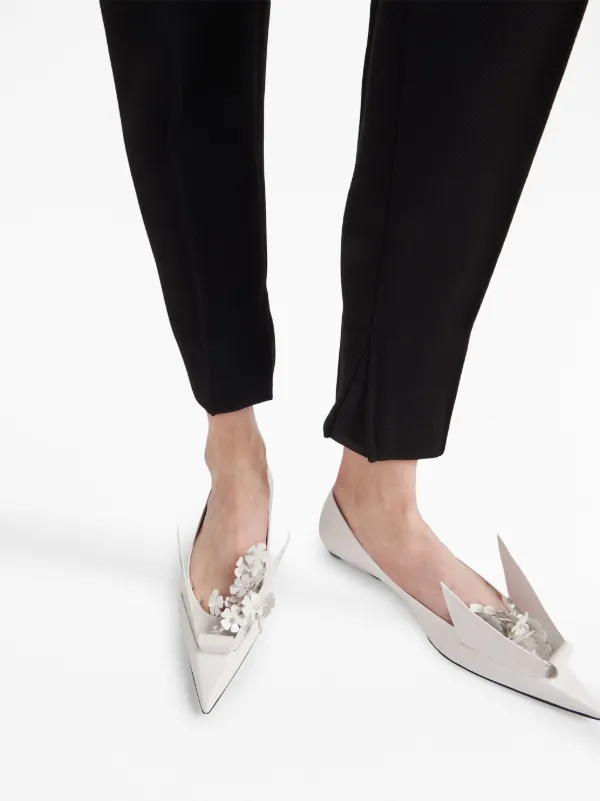 Prada high-rise Natté Trousers | Black | FARFETCH