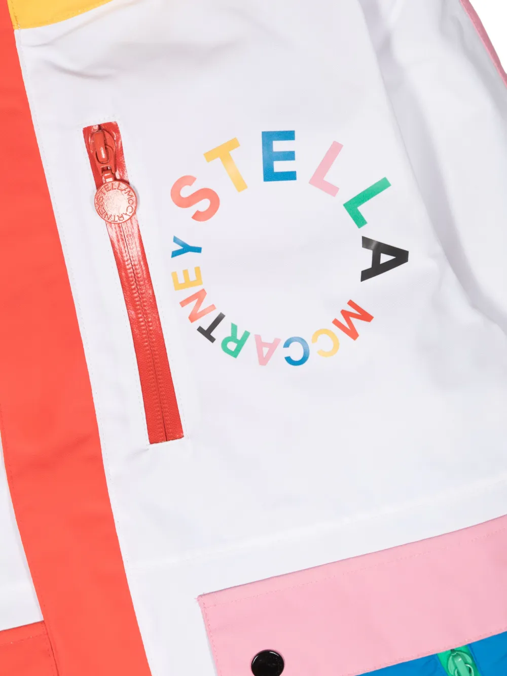 Stella McCartney Kids Regenjas met logoprint Wit