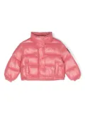 Save The Duck Kids logo-patch padded-design jacket - Pink