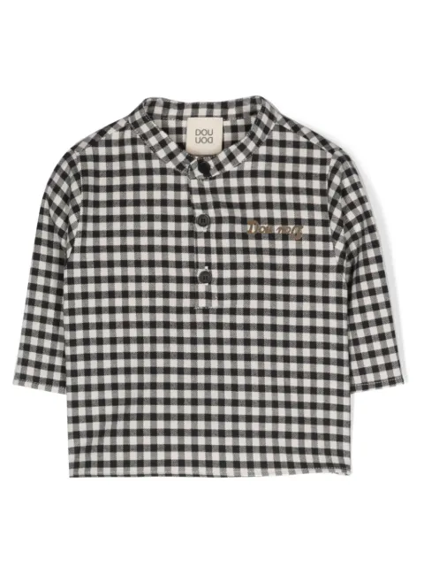 Douuod Kids check-print cotton shirt