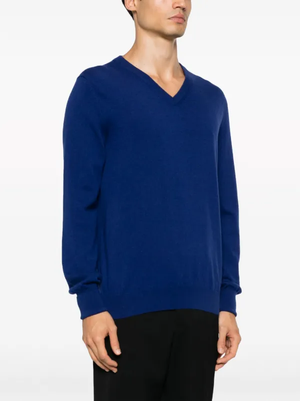 エルメス、Vネックカシミヤニット、Ballantyne Ballantyne Vネック カシミアセーター | ブルー | FARFETCH JP