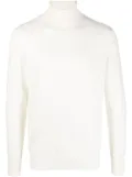 Ballantyne logo-embroidered roll-neck cashmere jumper - White