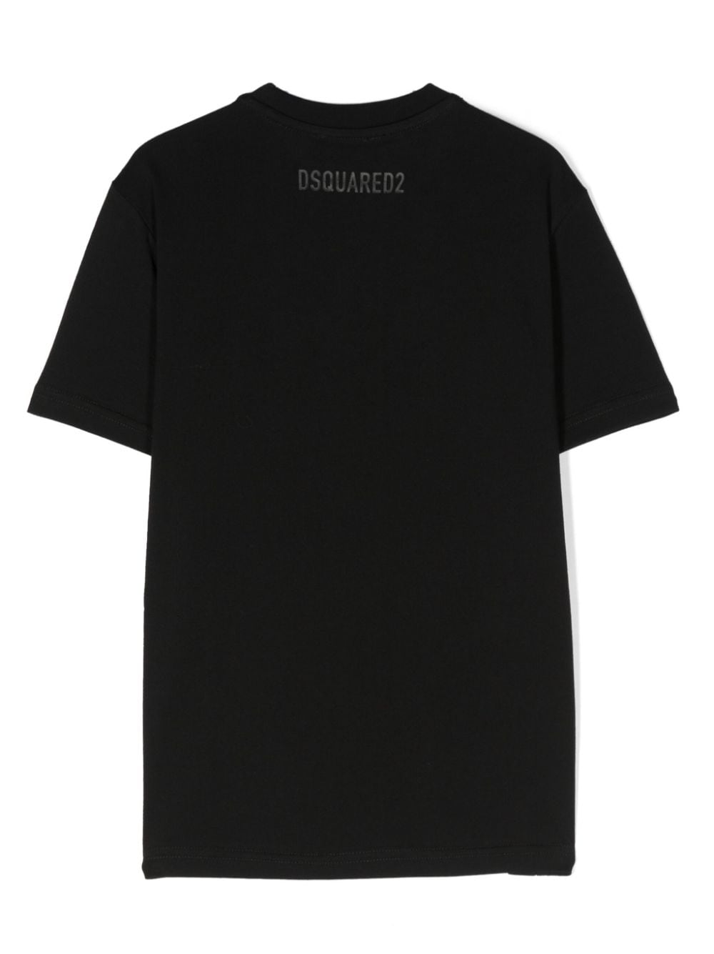 Shop Dsquared2 Logo-embellished Cotton T-shirt In Black
