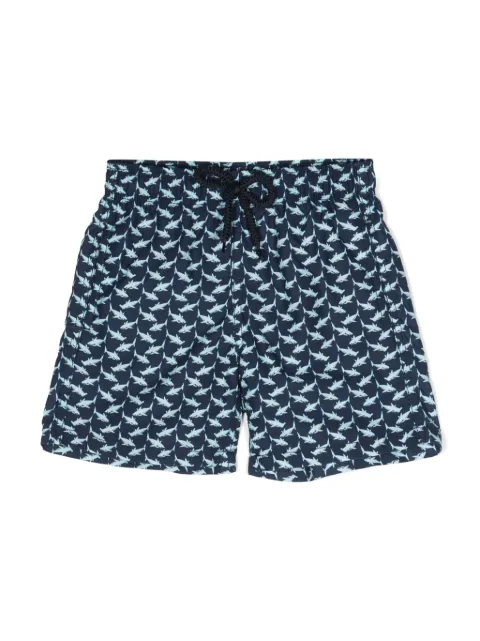 Vilebrequin Kids Badeshorts mit Hai-Print