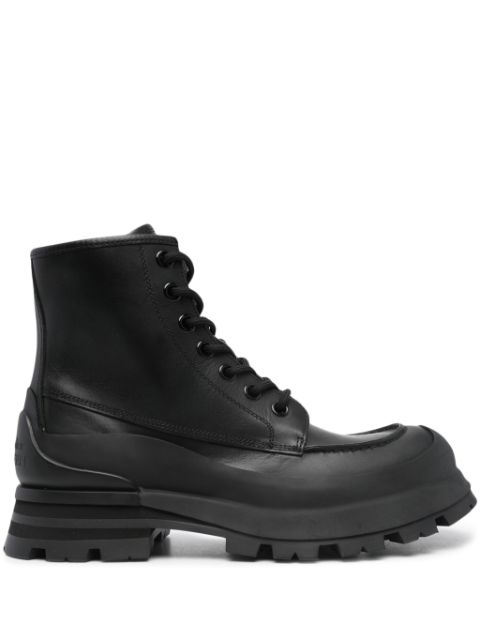 Alexander McQueen lace-up leather boots Men