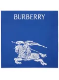 Burberry Equestrian Knight silk scarf - Blue