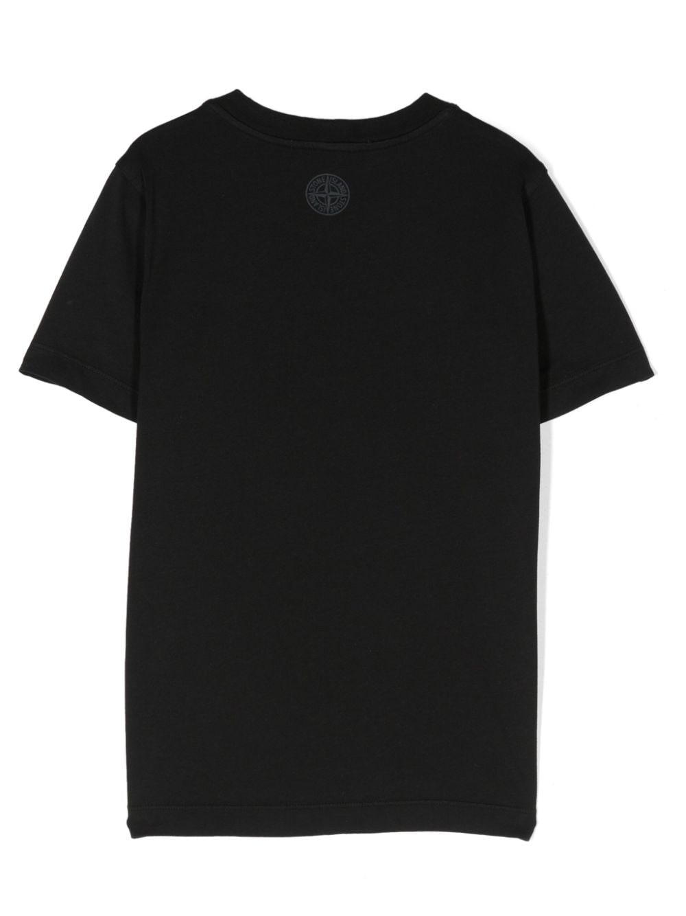 Stone Island Junior logo-print cotton T-shirt - Zwart
