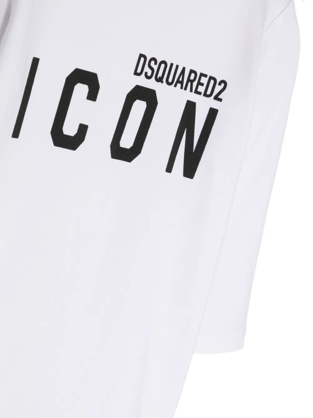 Dsquared2 Logo-print Long-sleeve Romper In White