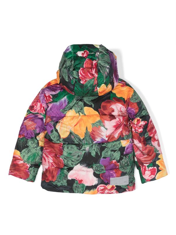 Molo Painted Flowers Puffer Jacket