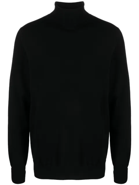 Ballantyne logo-embroidered roll-neck cashmere jumper