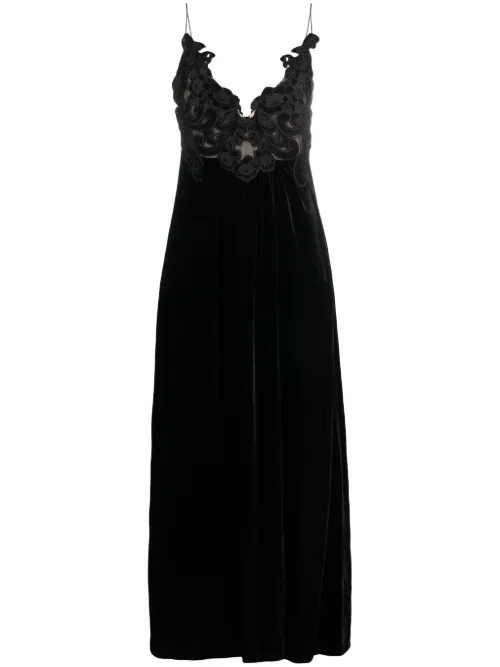 Robe évasée à fleurs en velours - ZIMMERMANN - Modalova