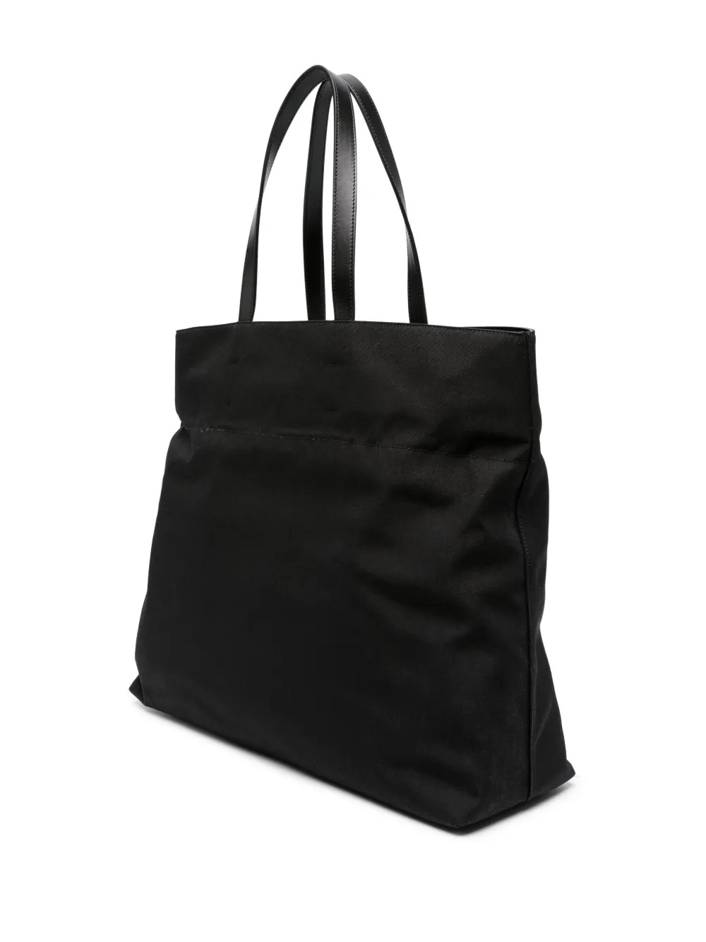 Shop Palm Angels Track Logo-print Cotton Tote Bag In Black