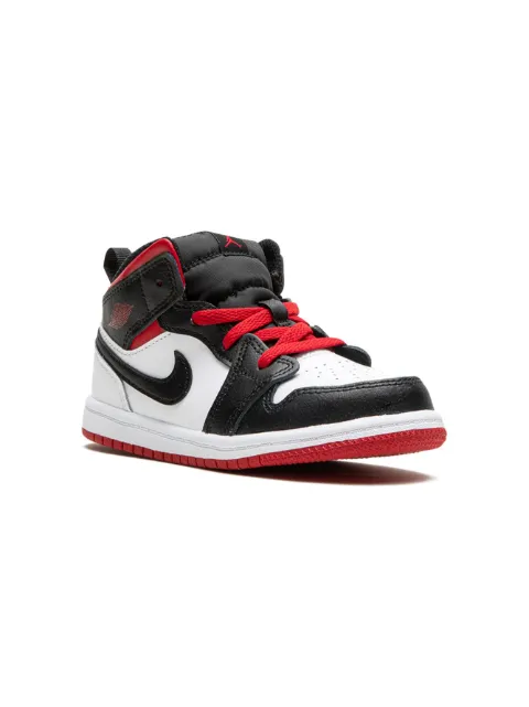 Jordan Kids Air Jordan 1 Mid "White/Gym Red" sneakers