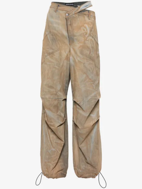 ANDREĀDAMO jeans cargo con tiro alto