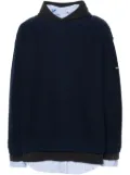 Balenciaga layered logo-appliqué jumper - Blue