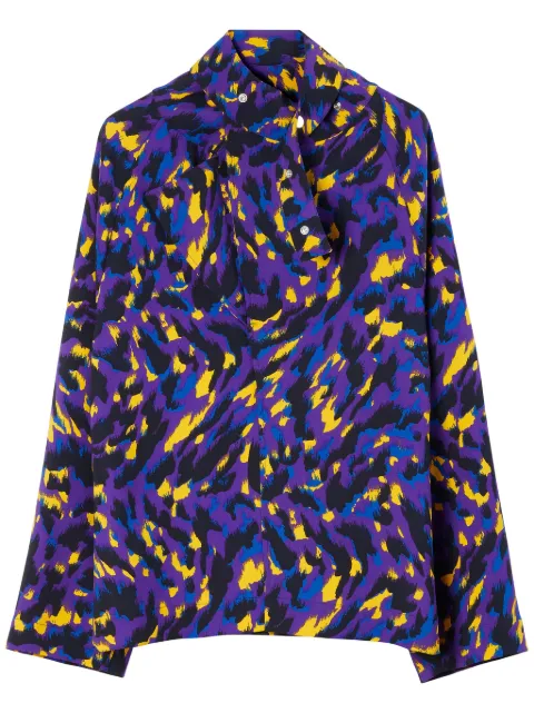 Burberry Bluse mit Camouflage-Print