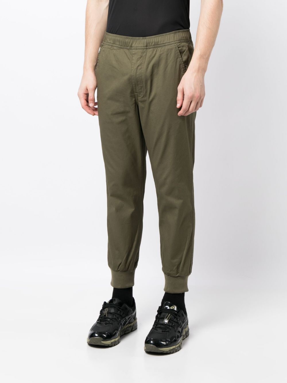 Shop Aape By A Bathing Ape Logo-patch Elasticated-waist Trousers In Green