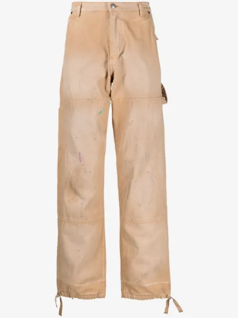 RHUDE pantalones con motivo chevron
