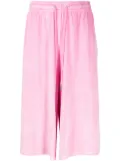 TEAM WANG design brushed-effect drawstring bermuda shorts - Pink