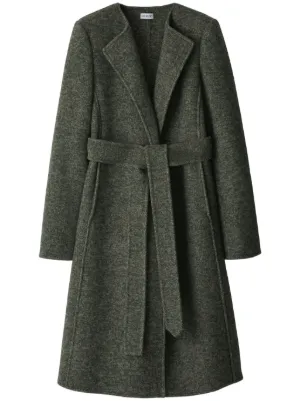 Burberry green wool clearance coat