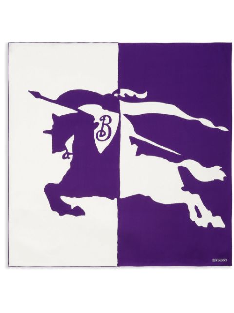 Burberry horse-print silk square scarf Men