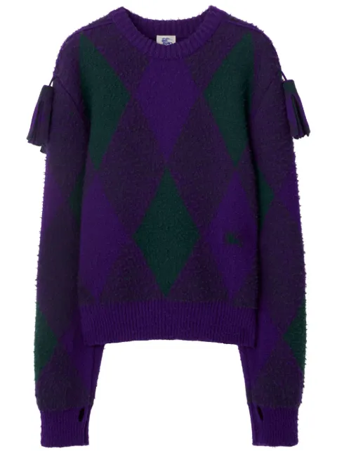 Burberry diamond-pattern wool jumper