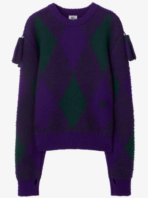 Burberry diamond-pattern wool jumper