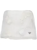 Prada embroidered organza miniskirt - White