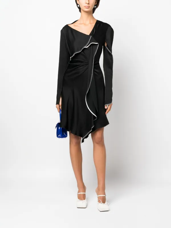 【Victoria Beckham】非対称ドレープマキシドレス Victoria Beckham ドレープ マキシドレス | ブラック | FARFETCH JP