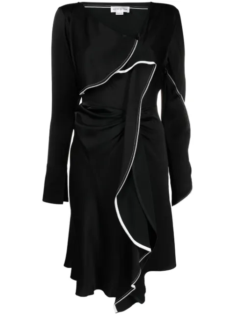 Victoria Beckham asymmetric draped midi dress