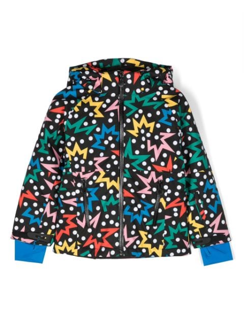 Stella McCartney Kids Starburst-print padded hooded jacket